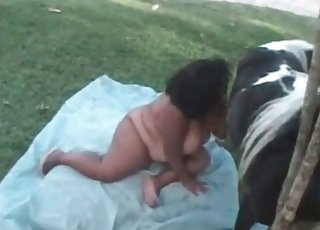 Animal cock serviced by a BBW
