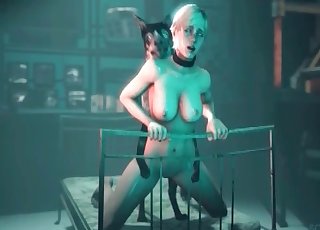 3D beauty impaled by hardcore dog